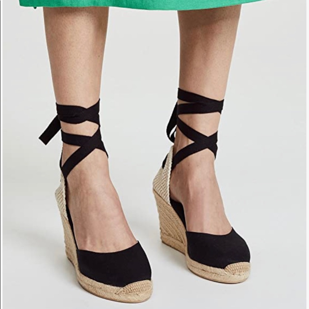 Soludos, size 6.5, black heeled Espadrilles, Brand new, never worn